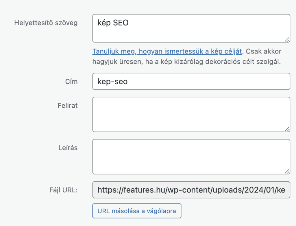 alt tag hozzáadása